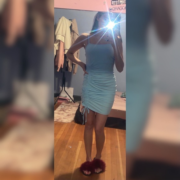 Ruched Mini/Midi Dress - Picture 3 of 3